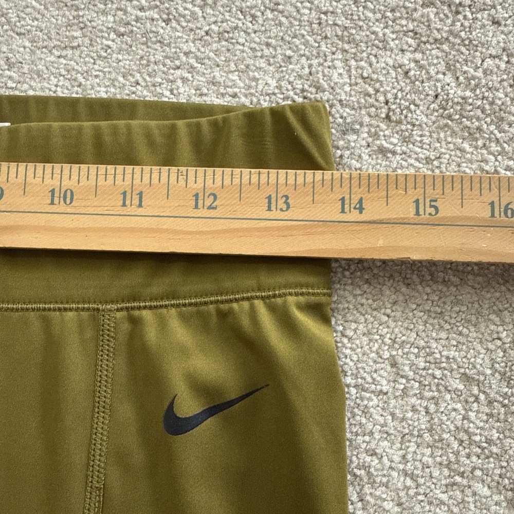 Women's Nike Pro Tight Fit 7/8 Length Training Sz M Olive Flak/Black - Picture 5 of 11